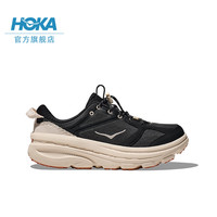 HOKA ONE ONE 男女款夏季邦代 B3运动休闲鞋BONDI B3缓震复古透气 黑色/石膏白 46