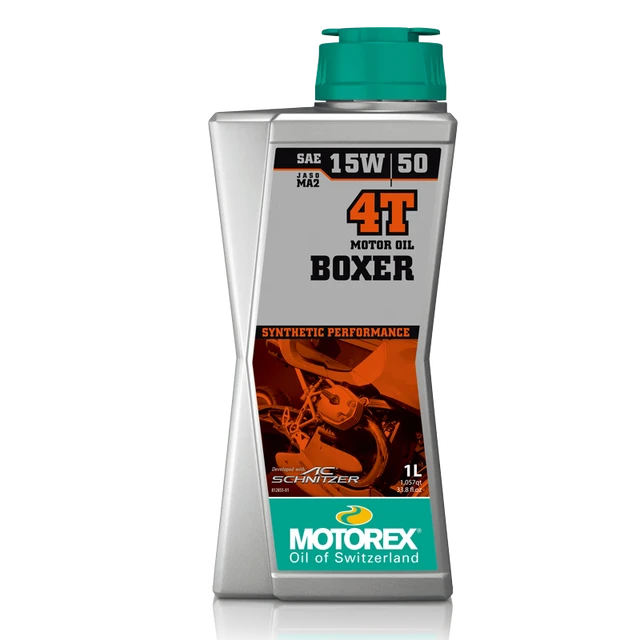 MOTOREX摩托瑞士原装进口全合成摩托车机油4T赛道公路越野摩托车润滑油 风油冷拳击手机油15W50 1L