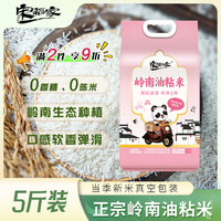 宋稻家 岭南油粘米5斤 南方大米籼米 丝苗米猫牙米 丝滑Q弹5斤装