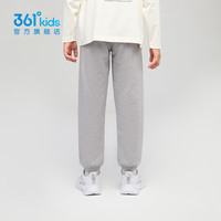 361°童装男女童梭织长裤夏季中大童运动速干裤3-12岁儿童防蚊裤 【针织】浅瓦花灰 100
