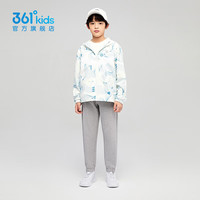 361°童装男女童梭织长裤夏季中大童运动速干裤3-12岁儿童防蚊裤 【针织】浅瓦花灰 120