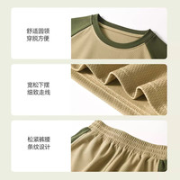 C&A男童套装夏季2025帅气男孩短袖上衣儿童短裤套装童装运动服潮 涂鸦中国K绿咖-涂鸦中国K绿咖 130