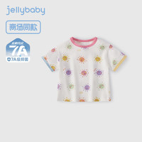 JELLYBABY女童夏季多巴胺印花上衣25新款女童薄款甜美短袖夏款婴幼抑菌T恤