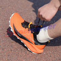 亚瑟士（ASICS）男鞋 25夏季Trabuco公路越野抓地户外运动鞋山地跑步鞋子 高阶版/Trabuco 13/烈焰橙 39 (245mm)