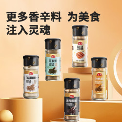 海天 香辛料 花椒粉白胡椒粉黑胡椒粉椒盐孜然粉 家用撒料蘸料烧烤 白胡椒粉30g