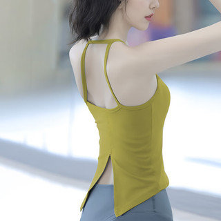 双秀瑜伽服吊带背心女高级感套装夏季薄款2025新款普拉提运动健身上衣   (100-110)