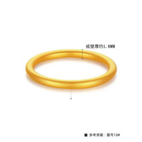京越隆古法黄金素圈小细戒指足金三生三世男女款尾戒 16#古法戒指约0.9-1g