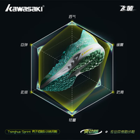 川崎（KAWASAKI）25年 飞黄跑步鞋 专业体考鞋 全掌碳板 透气减震中考跑鞋男女 全碳跑鞋-绿色【男款标楦】 42
