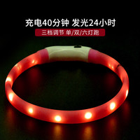 宠博士 狗狗发光项圈 usb充电脖圈宠物用品夜光颈圈泰迪小型犬夜间遛狗灯