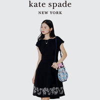 Kate Spade ks 刺绣花卉连衣裙轻奢出游通勤优雅女