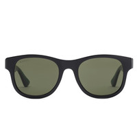 古驰（GUCCI）男士黑框 红绿开车墨镜经典太阳镜GG0003SN 002 52