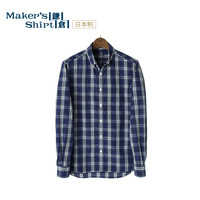 kamakurashirts 镰仓长袖休闲格子衬衫纽扣领衬衣男宽松上衣kamakurashirts日本制