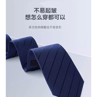 斐卡薇正装商务领带男免打结婚新郎伴郎婚礼衬衫拉链领带易拉得领带领结 黑色斜纹领带【免打款】