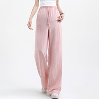 丹媞奴 DANTINU 孕妇阔腿裤春夏季抽绳无托腹外穿宽松大码薄款窄版直筒棉麻拖地裤