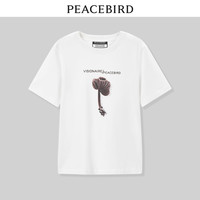 太平鸟女装VISIONAIRE合作系列2024春季针织T恤 紫色 M