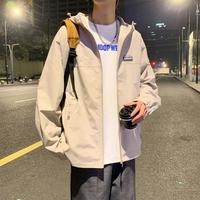 夹克外套男男士外套男式外套夏男士外套男连帽印花外套夹克
