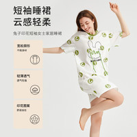 都市丽人内衣睡裙夏季短袖卡通印花女士睡衣家居服2H36J1