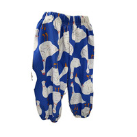 拥抱熊儿童冰丝裤夏季防蚊裤抖抖裤凉爽透气男女童纯色中大童束脚裤童装 K36灯笼裤熊猫 100 cm