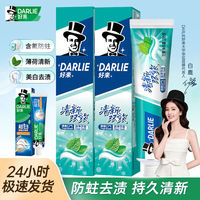 百亿补贴：好来 黑人牙膏清新双效200g*2 清凉口气焕白祛黄渍含氟大容量学生