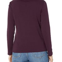 TOMMY HILFIGER 汤米·希尔费格 女式长袖高领毛衣 茄紫色 小号