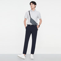 九牧王【抗菌】男裤仿毛西裤春夏款舒爽亲肤透气商务易打理男裤月黑合1 TA2C-20222+藏青+修身版 34 180/86A 腰围88厘米