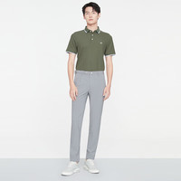 九牧王【抗菌】男裤仿毛西裤春夏款舒爽亲肤透气商务易打理男裤月黑合1 TA2C-20212+浅灰+修身版 30 170/74A 腰围76厘米