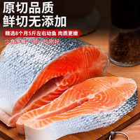 龙味福三文鱼排 挪威轮切三文鱼排新鲜大片三文鱼扒 整条轮切鱼排鲜冻 挪威三文鱼排 1000g *3袋