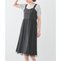 Honeys 1h可退 日本直邮Honeys女士异材质拼接修身连衣裙