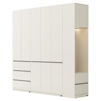 全友家居2025成品衣柜卧室家用分段式衣橱洞洞板边柜