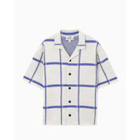 COS 韩喜 男装 休闲版型棉麻混纺格纹针织衬衫夏季1176323003