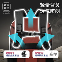 2025书包初中生高中男孩大容量减负护脊双肩女高颜值结实 NB5032黑色-适合150-180cm