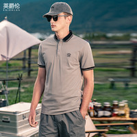 英爵伦 丝光珠地棉Polo衫男潮牌短袖商务休闲翻领半袖保罗T恤上衣 2XL 白色