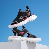 SKECHERS/斯凯奇 透气 男童凉鞋 黑色/炭灰色 37