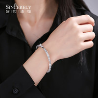 盛世琦缘（SHENGSHIQIYUAN）铂金手镯女pt950白金手镯铂金手镯半实心推拉繁花手镯 内径52-54mm 重30-32g 铂金950