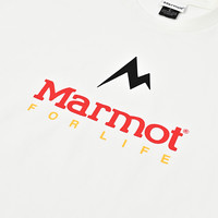 MARMOT 土拨鼠Marmot For Life男款吸湿速干防晒UPF50抗菌短袖T恤 白色