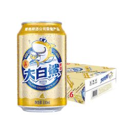 TSINGTAO 青岛啤酒 大白鲨啤酒 330ml*24罐/箱