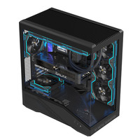 影驰金属大师暗卫机箱无立柱海景房背插ATX玻璃侧透360水冷台式机Type-c游戏电竞桌面电脑机箱 金属大师 暗卫机箱