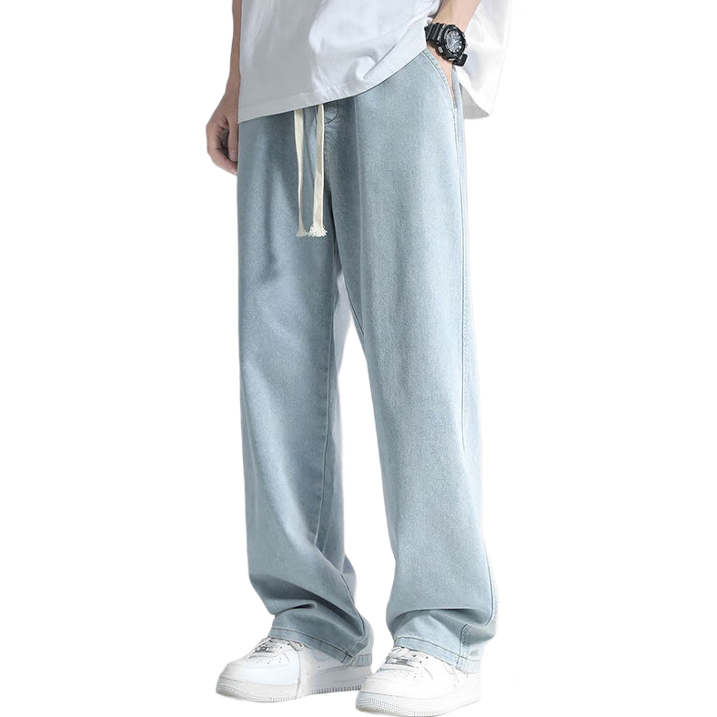 I'M DAVID牛仔裤男秋季新复古回潮裤子男宽松直筒阔腿休闲长裤优衣库平替
