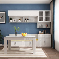 梦麦斯 简约卡座餐边柜餐桌组合含餐桌+2把椅子2600*2100*2240 DB-8043