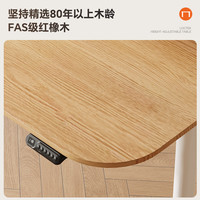 乐歌电脑桌智能电动升降桌居家办公书桌实木橡木书桌学习桌风格桌SE3 |SE3【带皮质围挡】 1.6*0.8M