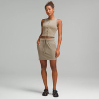 露露乐蒙lululemon丨Soft Ribbed 女士罗纹前侧纽扣款背心 LW1EYOS 鹿褐色 L /10