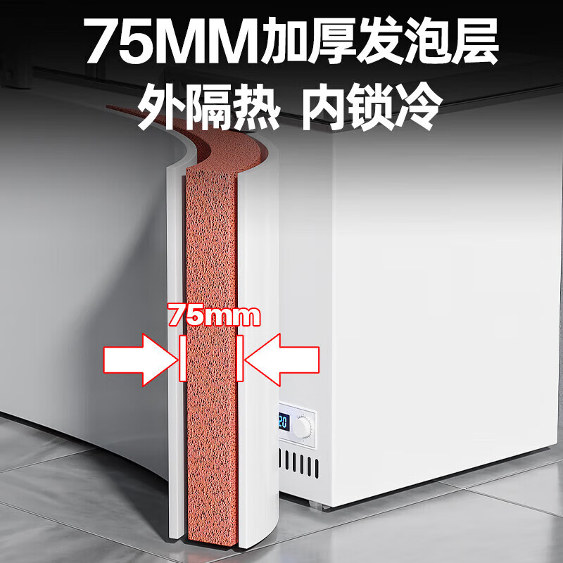雪花冰柜商用家用大容量卧式冰柜冷柜 冷藏冷冻转换柜速冻冷冻展示柜 658单温1米47【一级能效】 420L 加厚款