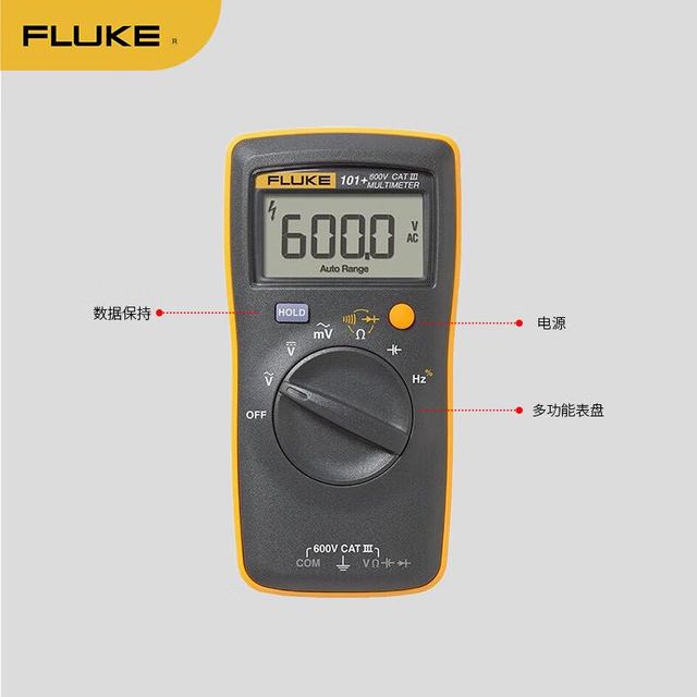 FLUKE 福禄克 F101+ 升级版掌上型数字万用表 智能多用表自动量程仪器仪表