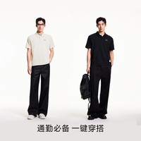 杰克琼斯男装25年春夏polo衫翻海鸥领肌理泡泡布短袖T恤男士商务 190/108A/XXL A01古瓷色