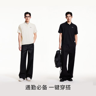 杰克琼斯男装25年春夏polo衫翻海鸥领肌理泡泡布短袖T恤男士商务 190/108A/XXL A01古瓷色