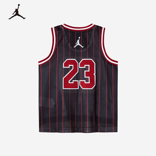 NIKE JORDAN 耐克AJ童装男童23号篮球服背心夏季竖条纹儿童运 正黑色 150 /72 【身高140-152cm】