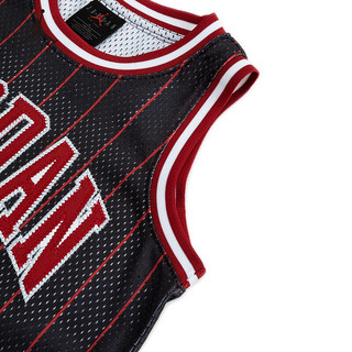 NIKE JORDAN 耐克AJ童装男童23号篮球服背心夏季竖条纹儿童运 正黑色 150 /72 【身高140-152cm】