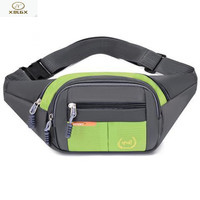 XBLGX 运动户外多功能防水腰包男女士大容量收钱收银生意工地干活手机包 绿色