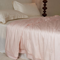 乐优家 HOME A类兰精天丝提花水洗100%纯蚕丝夏凉被可机洗空调被薄被子