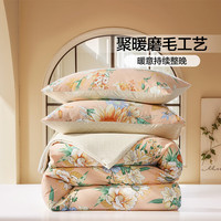 富安娜 FUANNA纯棉枕套 全棉磨毛加厚枕头套 家用枕芯套一对装74*47CM